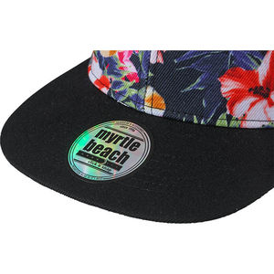 Casquette personnalisée plate 6 panneaux | Yussoo Multicouleurs Noir