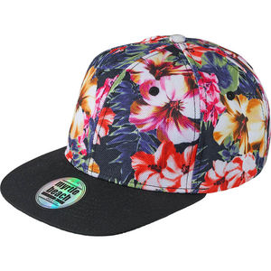 Casquette personnalisée plate 6 panneaux | Yussoo Multicouleurs Noir 1