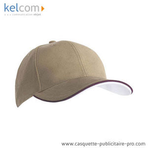 Casquette pub personnalisable Beige Foncé Marron