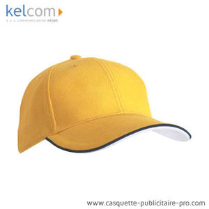 Casquette pub personnalisable Jaune Doré Marine