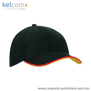 Casquette pub personnalisable Noir Rouge