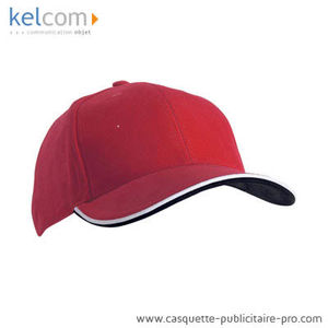 Casquette pub personnalisable Rouge Noir