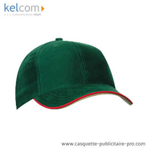 Casquette pub personnalisable Vert foncé Rouge