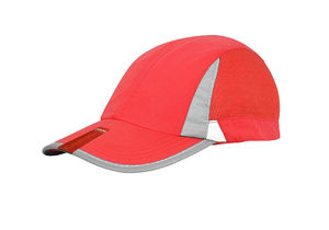 Casquette publicitaire classique 4 panneaux | Spiro Sport Rouge Noir 2