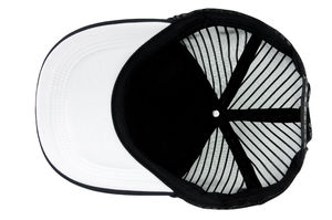 Casquette publicitaire 3 panneaux avec filet | Qeva Marine Blanc 4