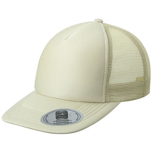 Casquette publicitaire 5 panneaux avec filet | Jige Beige