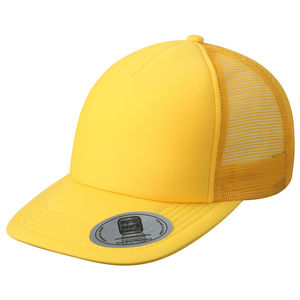 Casquette publicitaire 5 panneaux avec filet | Jige Jaune Doré