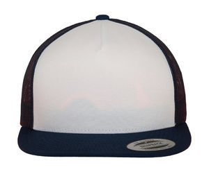 Casquette publicitaire 5 panneaux avec filet | Qoova Black White Black 1