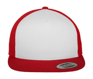 Casquette publicitaire 5 panneaux avec filet | Qoova Red White Red 1