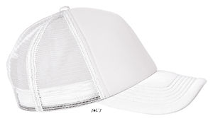 Casquette publicitaire 5 panneaux avec filet | Bubble Blanc 2