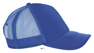 Casquette publicitaire 5 panneaux avec filet | Bubble Bleu royal 2