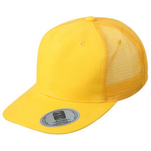 Casquette publicitaire 6 panneaux avec filet | Byho Jaune Doré