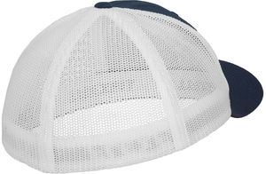 Casquette publicitaire 6 panneaux avec filet | Poone Marine Rouge 3