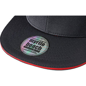 Casquette publicitaire 6 panneaux avec filet | Saggu Noir Rouge