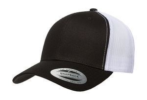 Casquette publicitaire 6 panneaux avec filet | Iatila Black White 1