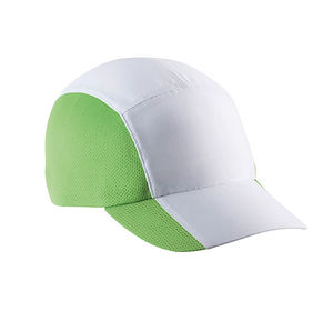 Casquette publicitaire classique 3 panneaux | Yomu Blanc Lime