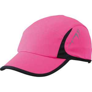 Casquette publicitaire classique 4 panneaux | Ruwu Rose Noir