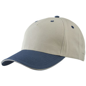 Casquette publicitaire classique 5 panneaux | Boxy Beige Marine