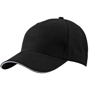 Casquette publicitaire classique 5 panneaux | Boxy Noir Gris clair