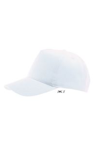 Casquette publicitaire classique 5 panneaux | Buzz Blanc