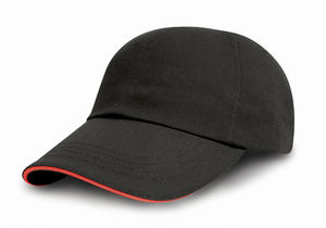 Casquette publicitaire classique 5 panneaux | Fele Noir Rouge 1