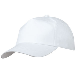 Casquette publicitaire classique 5 panneaux | Gooqoo Blanc