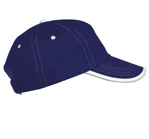 Casquette publicitaire classique 5 panneaux | Hinnu Bleu royal Blanc