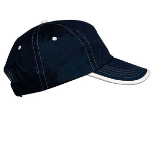 Casquette publicitaire classique 5 panneaux | Hinnu Marine Blanc