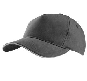 Casquette publicitaire classique 5 panneaux | Nooloo Gris Gris Clair