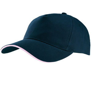 Casquette publicitaire classique 5 panneaux | Nooloo Marine Rose