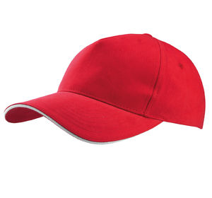 Casquette publicitaire classique 5 panneaux | Nooloo Rouge Blanc