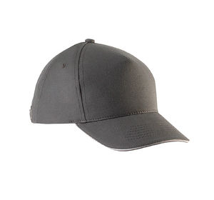 Casquette publicitaire classique 5 panneaux | Yessu Gris Gris Clair