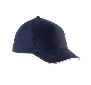 Casquette publicitaire classique 5 panneaux | Yessu Marine Blanc