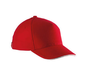 Casquette publicitaire classique 5 panneaux | Yessu Rouge Blanc