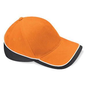 Casquette publicitaire classique 5 panneaux | Zamo Orange Noir 1