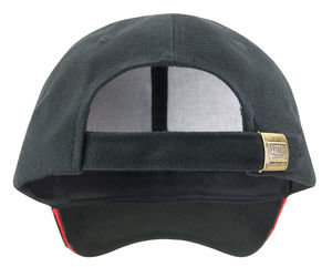 Casquette publicitaire classique 6 panneaux | Doso Noir Rouge 2