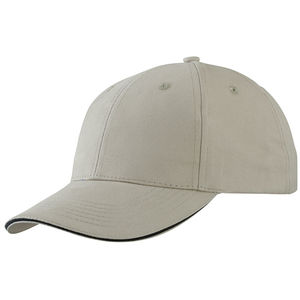 Casquette publicitaire classique 6 panneaux | Gefa Beige Noir