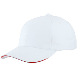 Casquette publicitaire classique 6 panneaux | Gefa Blanc Rouge