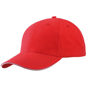 Casquette publicitaire classique 6 panneaux | Gefa Rouge Blanc