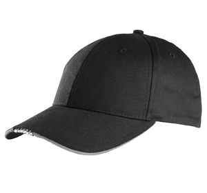 Casquette publicitaire classique 6 panneaux | Jasse Noir Gris Clair