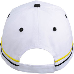 Casquette publicitaire classique 6 panneaux | Kaggi Blanc Noir Jaune 1