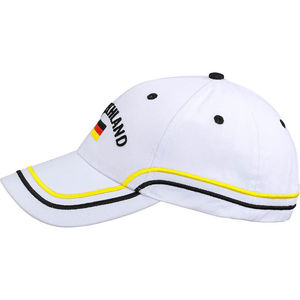 Casquette publicitaire classique 6 panneaux | Kaggi Blanc Noir Jaune 3