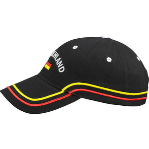 Casquette publicitaire classique 6 panneaux | Kaggi Noir Blanc Rouge Jaune 3