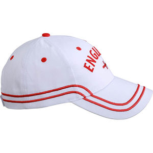 Casquette publicitaire classique 6 panneaux | Moqo Blanc Rouge 1