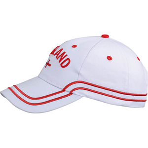 Casquette publicitaire classique 6 panneaux | Moqo Blanc Rouge 2