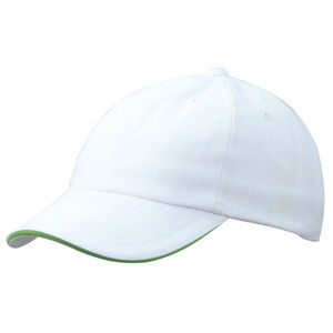 Casquette publicitaire classique 6 panneaux | Mosoo Blanc Vert citron