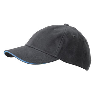 Casquette publicitaire classique 6 panneaux | Mosoo Graphite Aqua