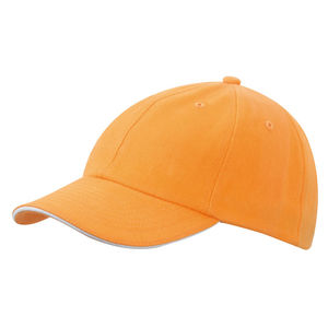 Casquette publicitaire classique 6 panneaux | Mosoo Orange Blanc