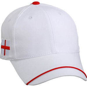 Casquette publicitaire classique 6 panneaux | Pella Blanc Rouge