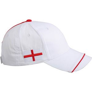 Casquette publicitaire classique 6 panneaux | Pella Blanc Rouge 1